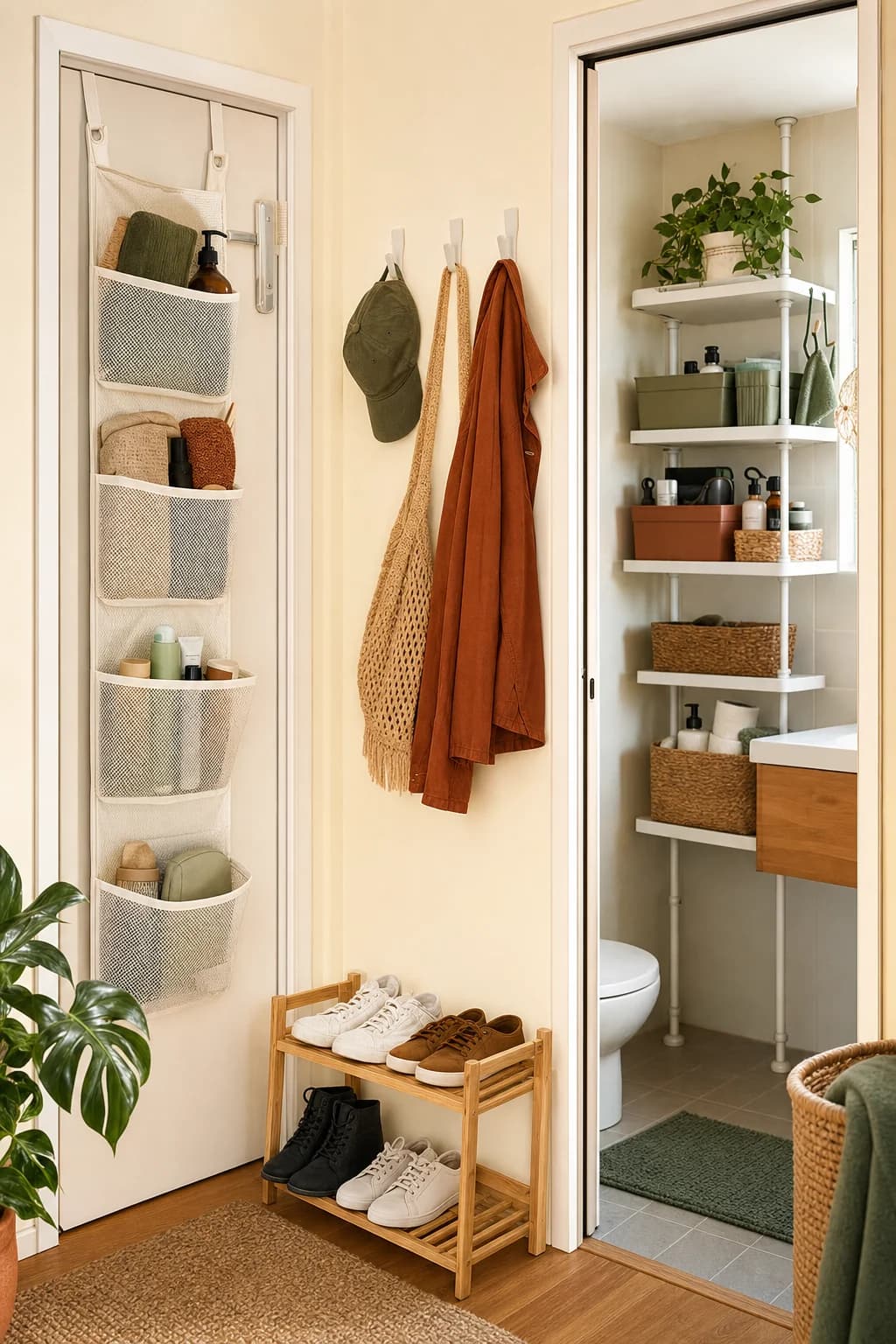 Calm and organised modern bathroom